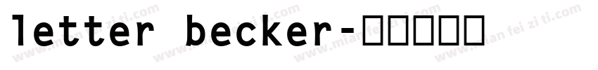 letter becker字体转换